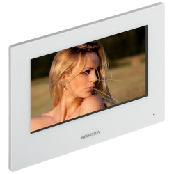 7インチIPビデオインターホン室内モニター Wi-Fi タッチスクリーン LCD PoE SDスロット アラーム ホワイト Hikvision DS-KH6320-WTE1-W