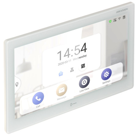 10.1 colių Wi-Fi IP vidinis skydelis su mobiliosios programėlės palaikymu Hikvision DS-KH9510-WTE1(B)