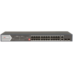 24端口千兆以太网SFP Hi-PoE交换机 370W 300米延长 Watchdog 19英寸机架式 1U Hikvision DS-3E0528HP-E