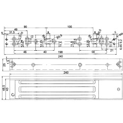 272kg LED 12V 24V DC 表面安装电磁门锁门禁系统 Hikvision DS-K4H250S