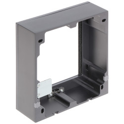 Boîtier en saillie pour portier vidéo modulaire 1 module aluminium graphite IP65 montage extérieur Hikvision DS-KD-ACW1