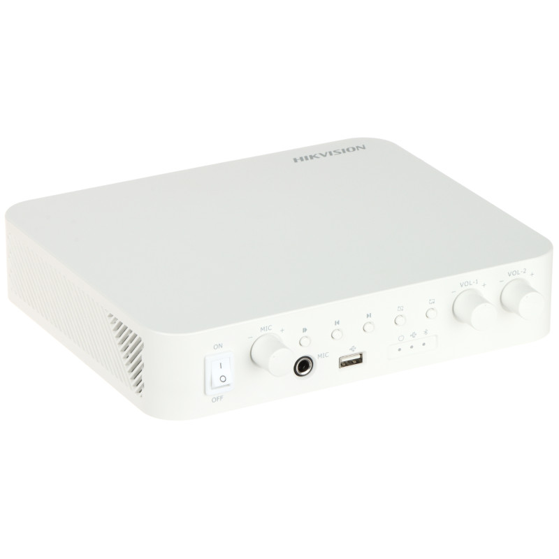 2-Zonen Audio-Mischverstärker 60W Bluetooth USB 100V 4-8 Ohm für PA-Beschallung Hikvision DS-QAE0A60G1-VB