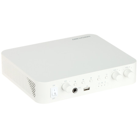 2-zone 60W mixing audio amplifier Bluetooth USB 100V 4-8 Ohm for PA systems Hikvision DS-QAE0A60G1-VB