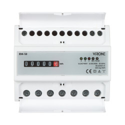 Trefas analog elmätare för DIN-skena 3x230V/400V 100A kWh Virone EM-10