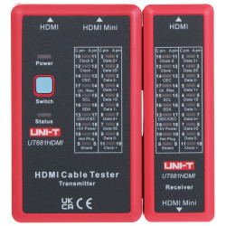 HDMI und mini HDMI Kabeltester Leitungsdiagnose Durchgangsprüfer Fehlerlokalisator UNI-T UT-681-HDMI
