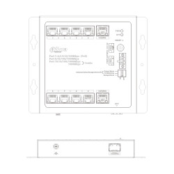 Switch industrial gestionabil PoE 8 porturi SFP Gigabit Uplink Combo DIN 90W Watchdog DAHUA CHS4110-8ET-90-F