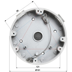Spacer bracket junction box for surveillance cameras white aluminium sealed cable box DAHUA PFA138