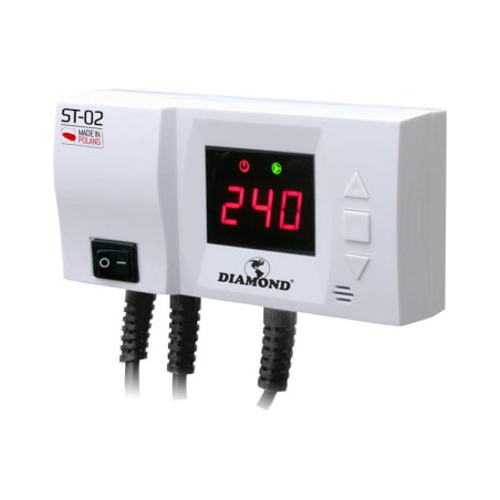 Controlador Eletrónico de Bomba de Aquecimento Central LED Antistop Anticongelamento Termóstato de Encosto Diamond ST-02