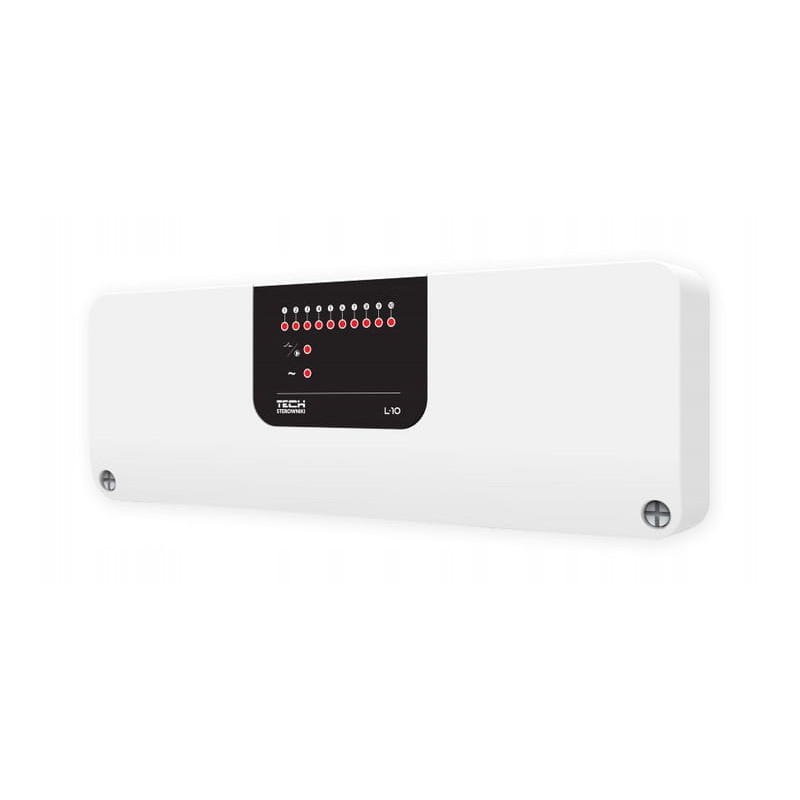 Wired control strip for underfloor heating, 10 heating zones support, thermal actuator controller TECH TECHL10