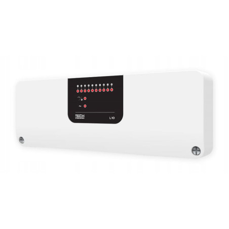 Wired control strip for underfloor heating, 10 heating zones support, thermal actuator controller TECH TECHL10