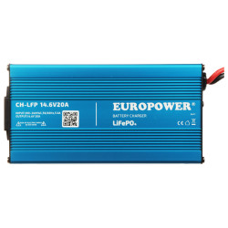 Φορτιστής μπαταριών LiFePO4 12.8V 20A 292W με προστασίες EUROPOWER CHLFP/12/20-M8