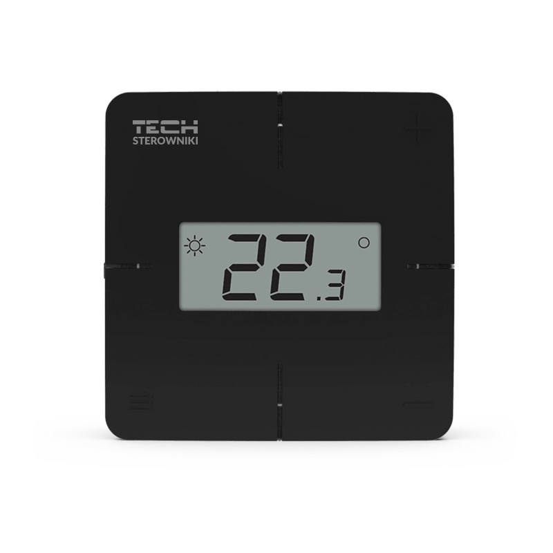 Regulator temperatury do listwy L-X L-12 przewodowy RS485 czarny LCD wilgotność TECH WG.11.0749