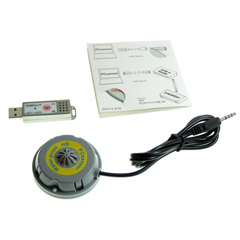 Termometr USB PC sonda zewnętrzna Czujnik Sensor temperatury i Wilgotności z Alarmem Windows Android TXT Excel AC7338