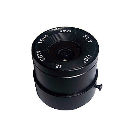OBIEKTYW stały 4mm szklany do kamer przemysłowych CCTV - 78st z filtrem podczerwieni IR AC4133