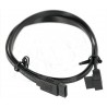SATA kábel 46cm uhlový čierny ACTii AC6446
