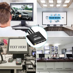 2x1 HDMI KVM Switch 4K 1080p 3x USB 2.0 10.2Gbps Hotkey and Button Control ACTii AC2663